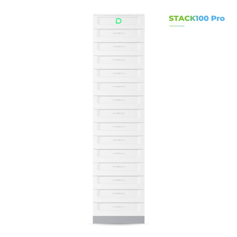 Vue frontale de la batterie Dyness STACK100 Pro-14S en une colonne