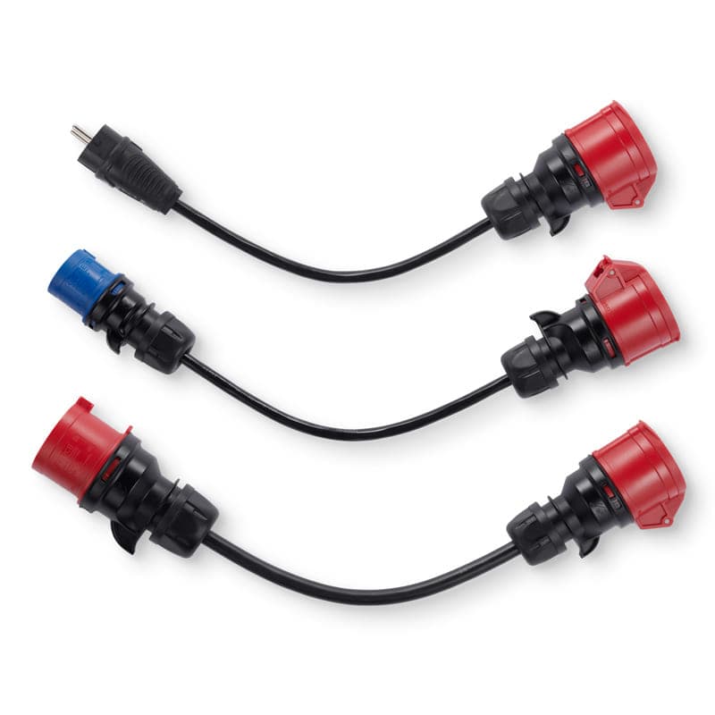 Jeu de trois adaptateurs Fronius Go 11 2.0, prises rouges, bleue et domestique
