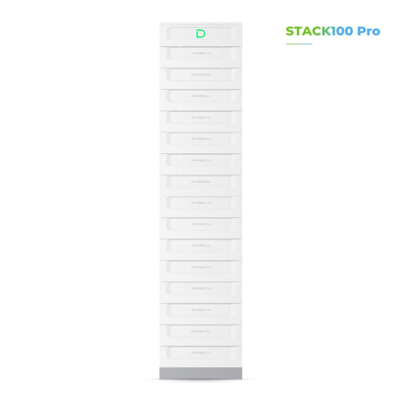 Vue frontale de la batterie Dyness STACK100 Pro-15S en une colonne
