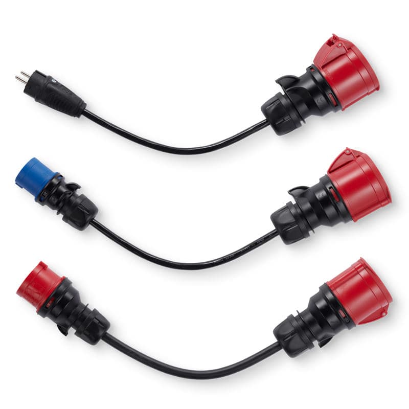 Jeu de trois adaptateurs Fronius Go 22 2.0, prises rouges, bleue et domestique