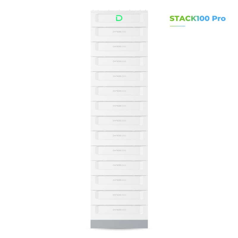 Vue frontale de la batterie Dyness STACK100 Pro-13S en une colonne
