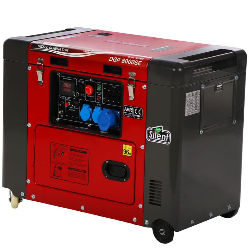 Groupe électrogène GeoTech Pro DGP8000SE diesel — 5500 W continus en monophasé, vue du produit