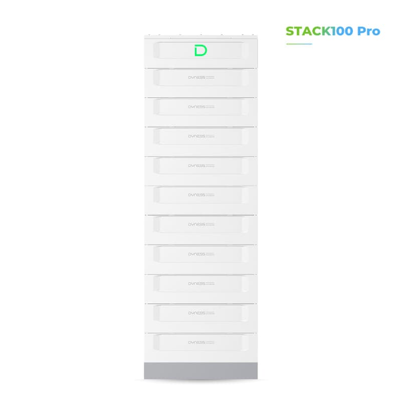 Vue frontale de la batterie Dyness STACK100 Pro-10S en une colonne