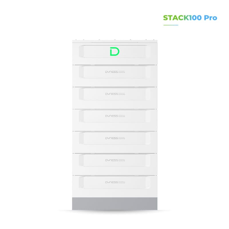 Vue frontale de la batterie Dyness STACK100 Pro-6S en une colonne