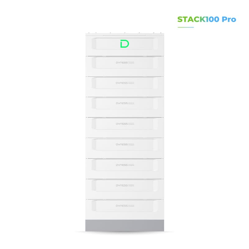 Vue frontale de la batterie Dyness STACK100 Pro-8S en une colonne
