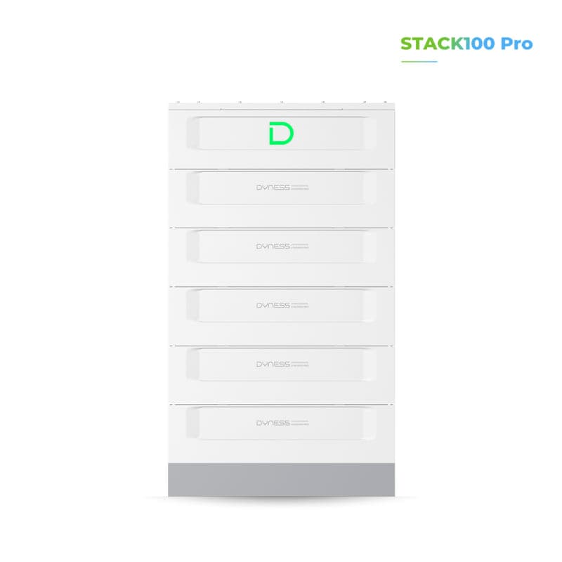 Vue frontale de la batterie Dyness STACK100 Pro-5S en une colonne