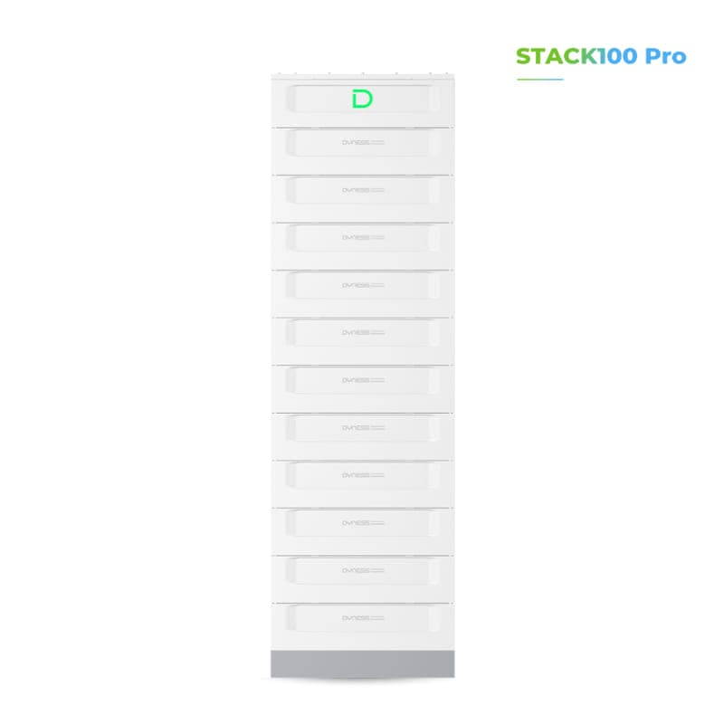 Vue frontale de la batterie Dyness STACK100 Pro-11S en une colonne