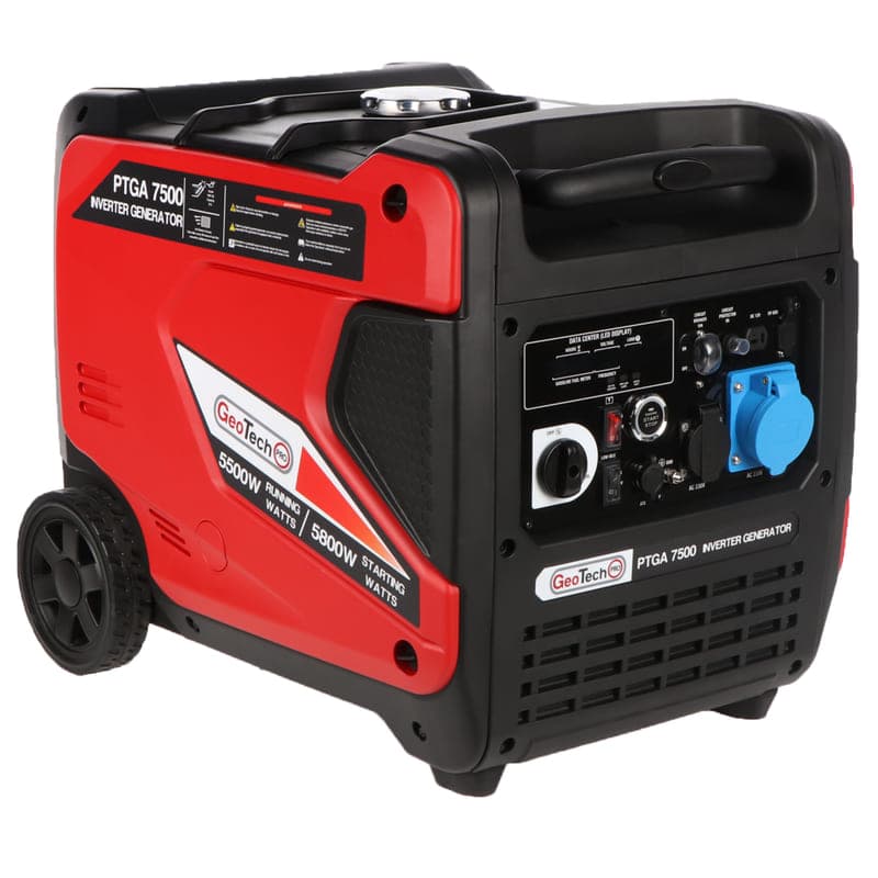 Groupe électrogène GeoTech Pro PTGA 7500 — essence, technologie inverter, vue du produit