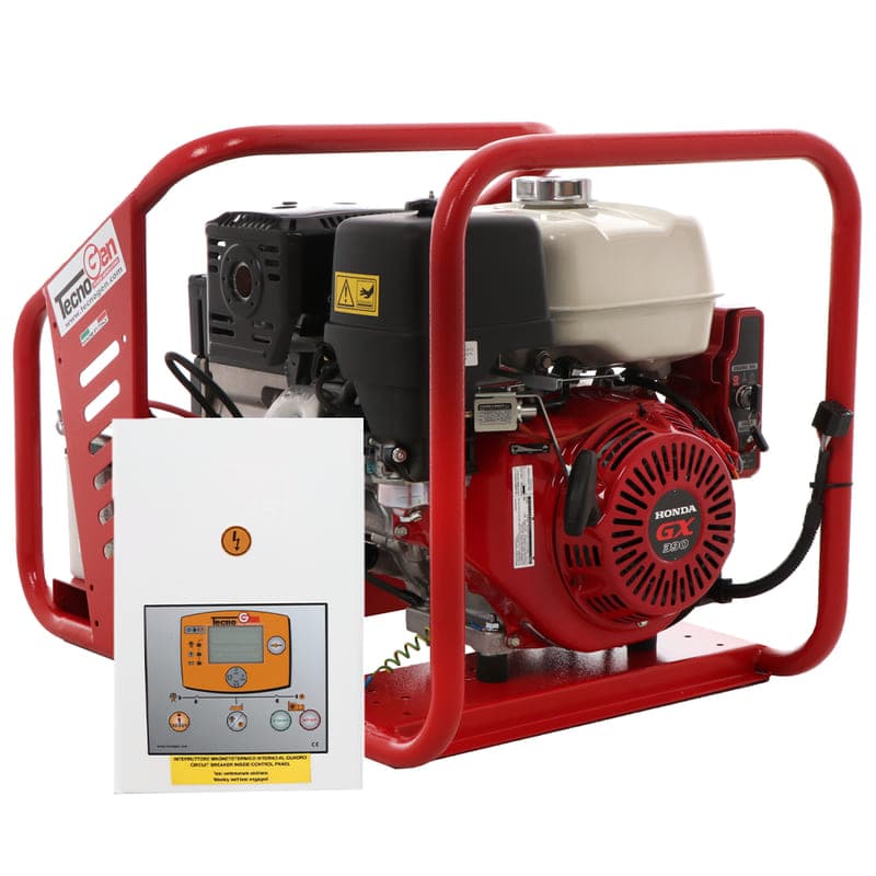 Groupe électrogène TecnoGen H8000 E/A essence — 5200 W en continu monophasé, vue du produit