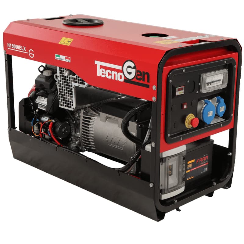 Groupe électrogène TecnoGen H15000ELX essence — 9 400 W continus en monophasé, vue du produit