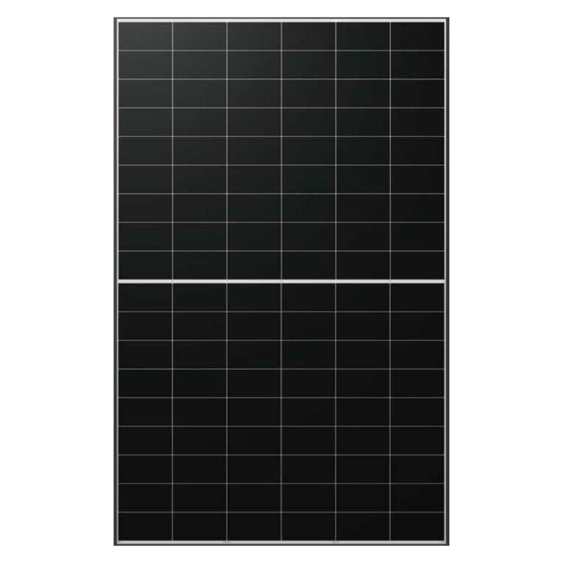 Face avant du panneau solaire LONGi LR7-54HJD-500M, puissance de 500 Wc par panneau.