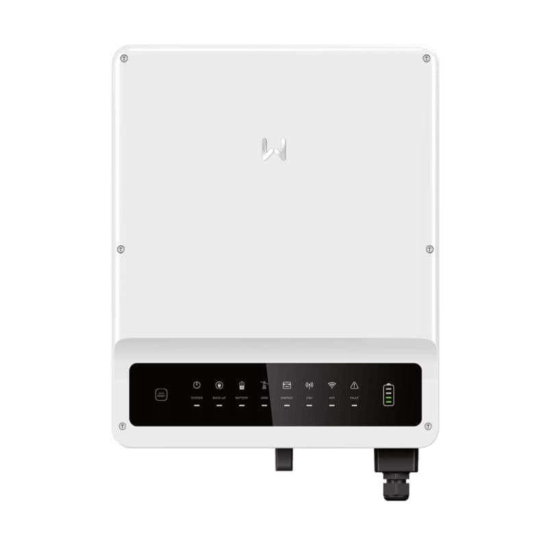 Onduleur hybride GoodWe GW6.5KN-ET, vue de face du boîtier ; accessoires illustrés non déclarés inclus