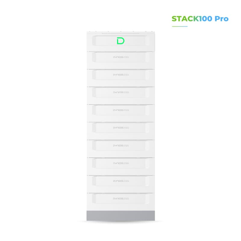 Vue frontale de la batterie Dyness STACK100 Pro-9S en une colonne
